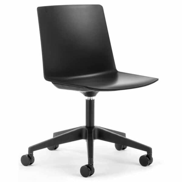 image of black jump castors chair